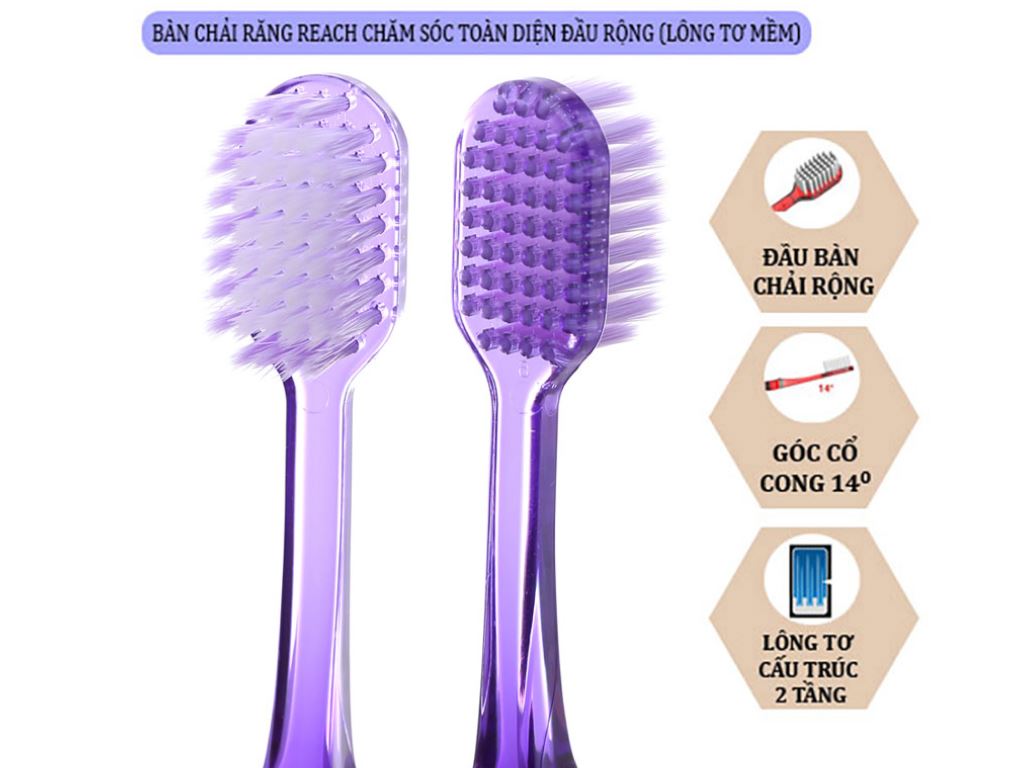 Bàn chải đánh răng REACH Wide Soft (Lông mềm)